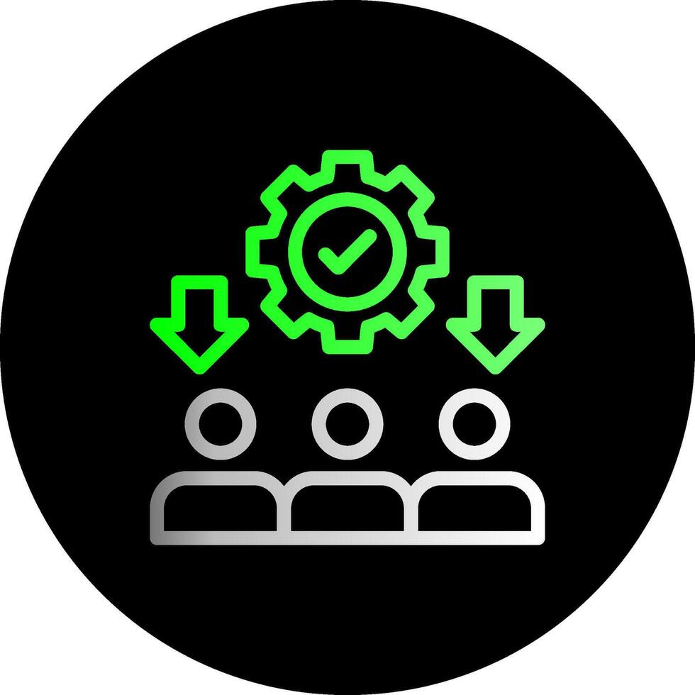 Recruitment Team Dual Gradient Circle Icon vector