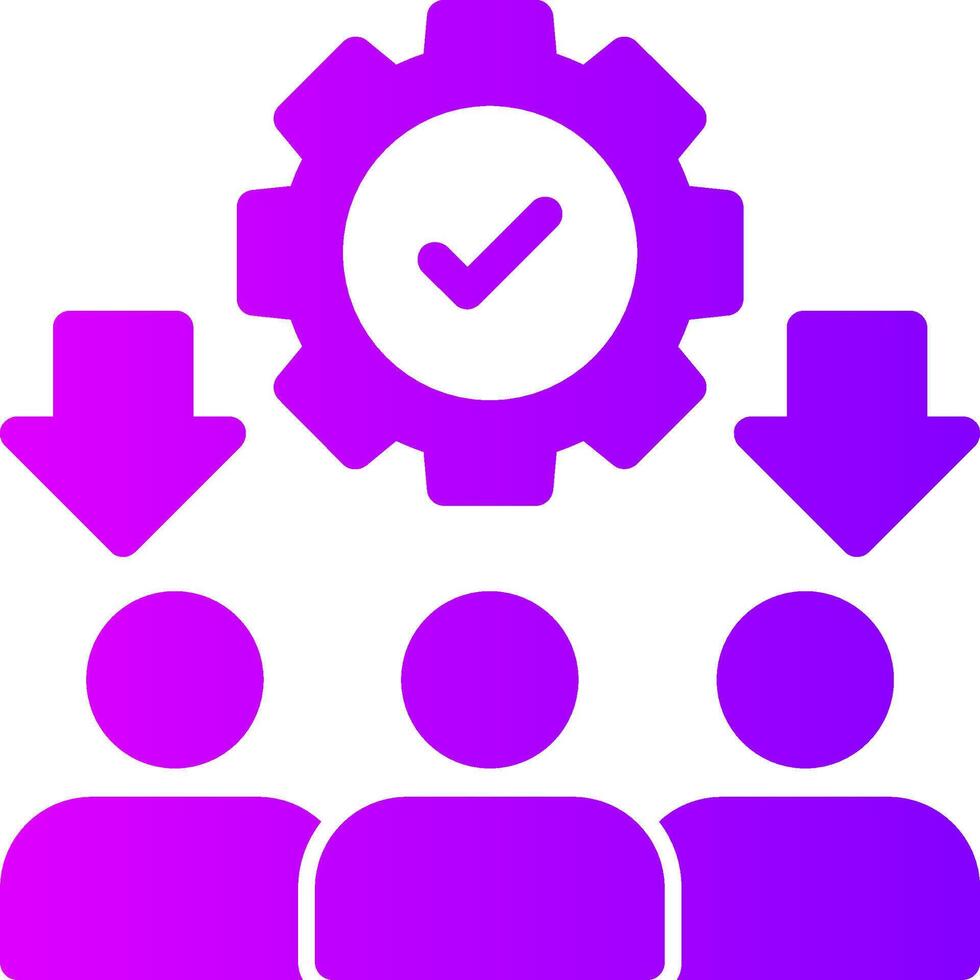 Recruitment Team Solid Multi Gradient Icon vector