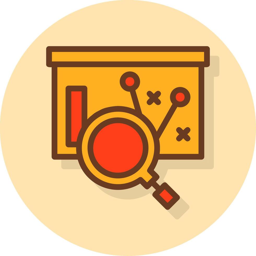 Recruitment Strategy Filled Shadow Cirlce Icon vector