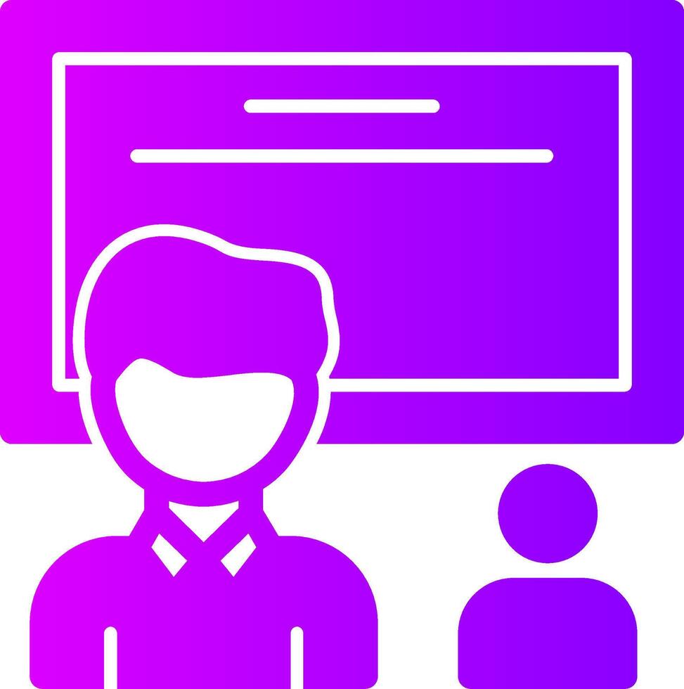 Training Solid Multi Gradient Icon vector