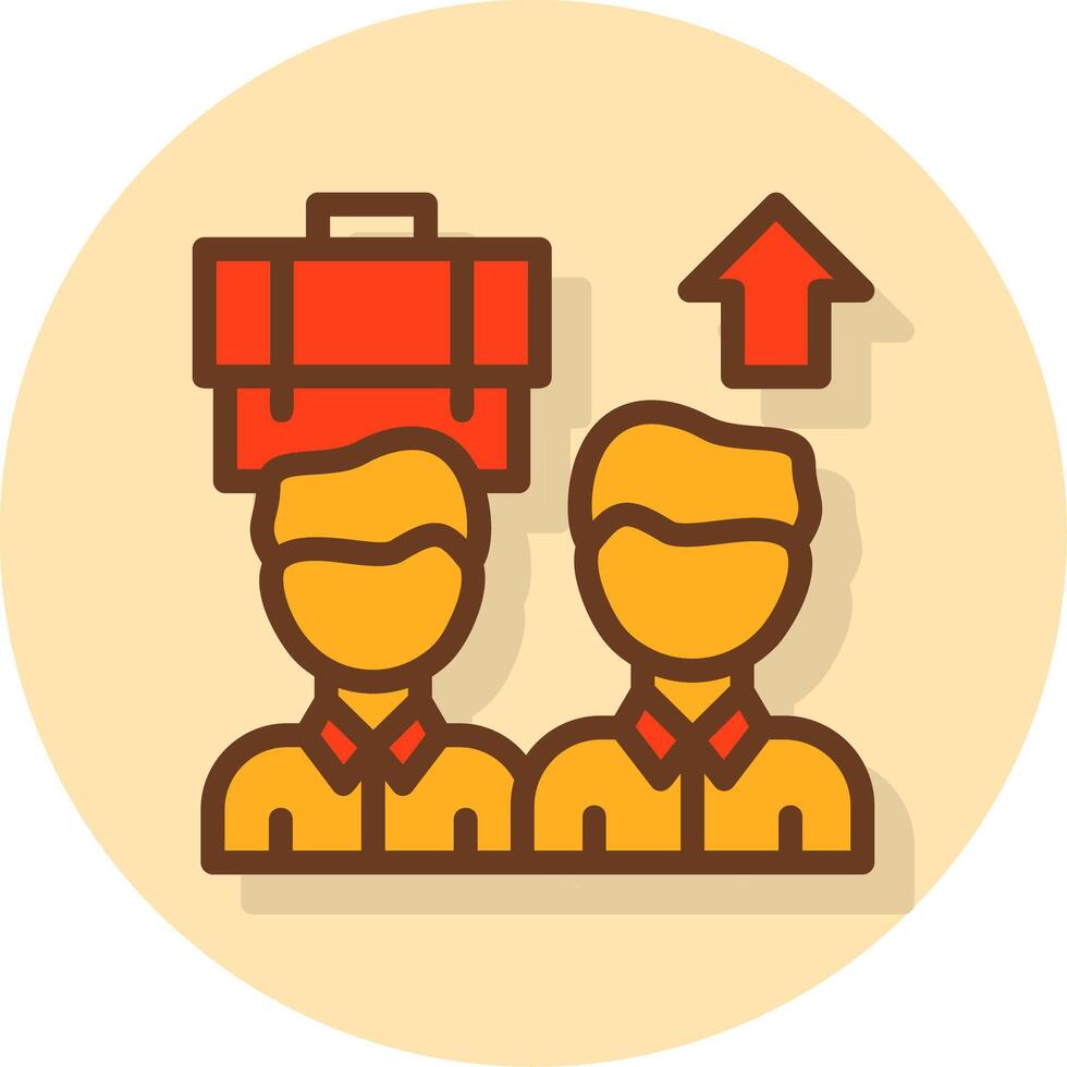 Mentorship Filled Shadow Cirlce Icon vector