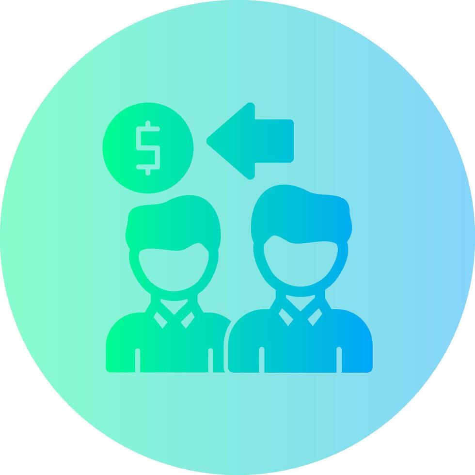 Job Offer Negotiation Gradient Circle Icon vector