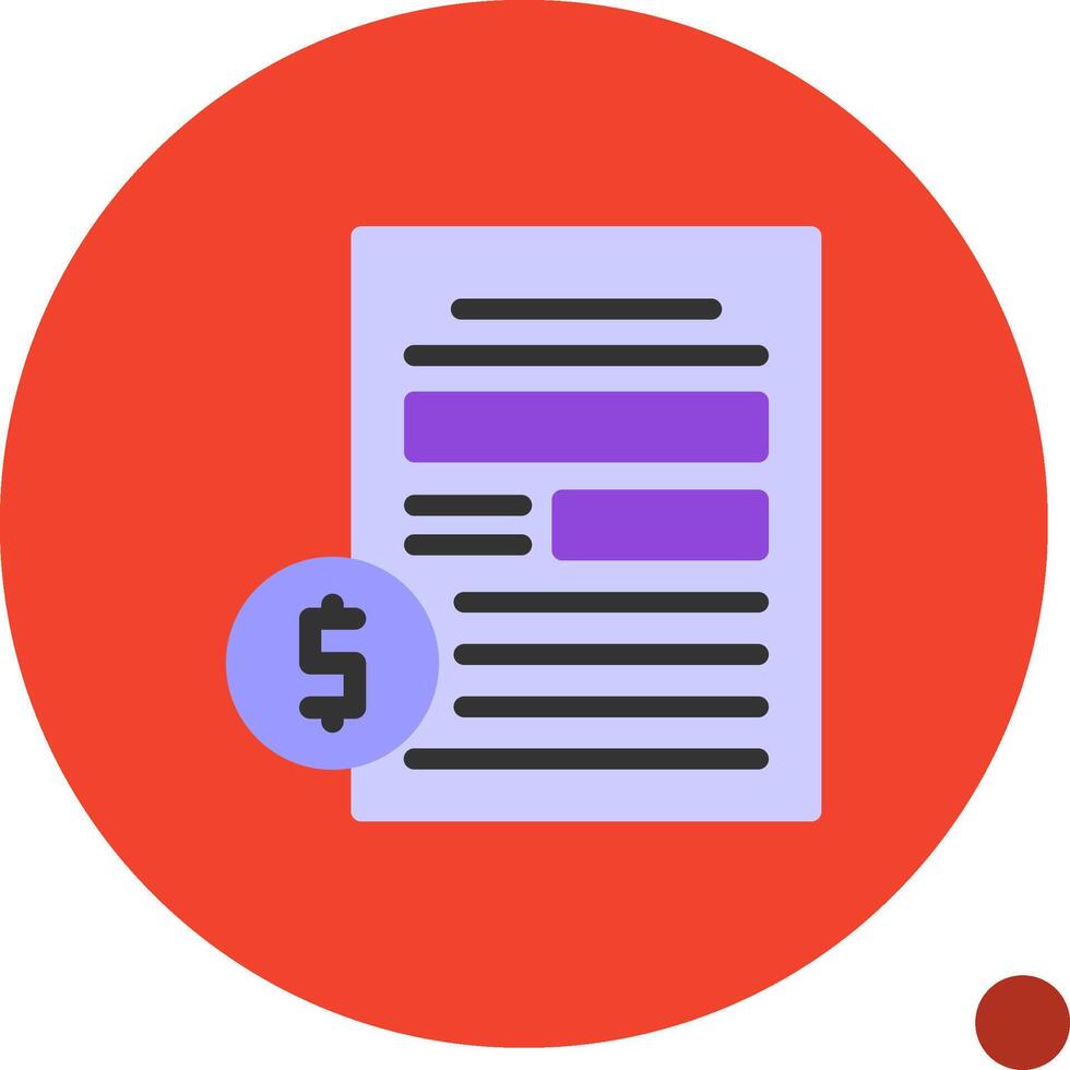 Compensation Flat Shadow Icon vector