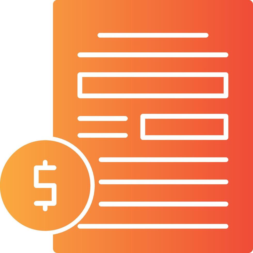 Compensation Solid Multi Gradient Icon vector