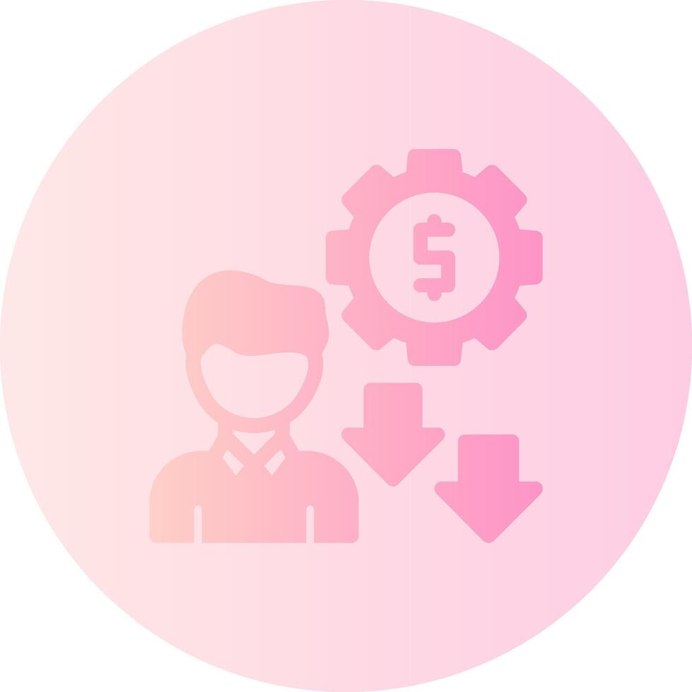 Benefits Gradient Circle Icon vector