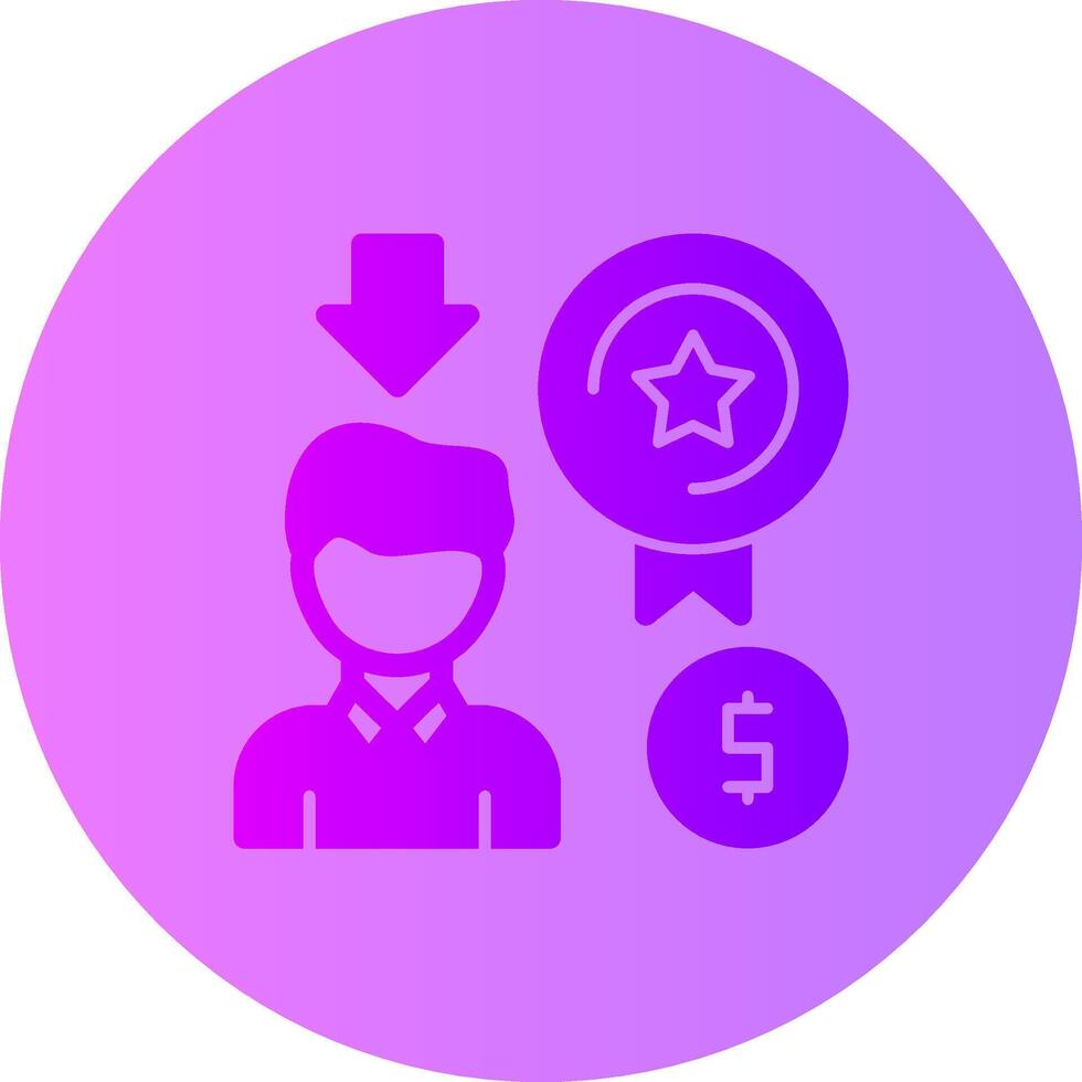 Perks Gradient Circle Icon vector