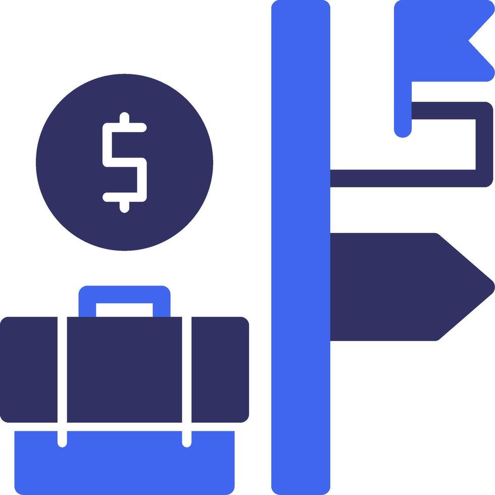 Career Path Solid Two Color Icon vector
