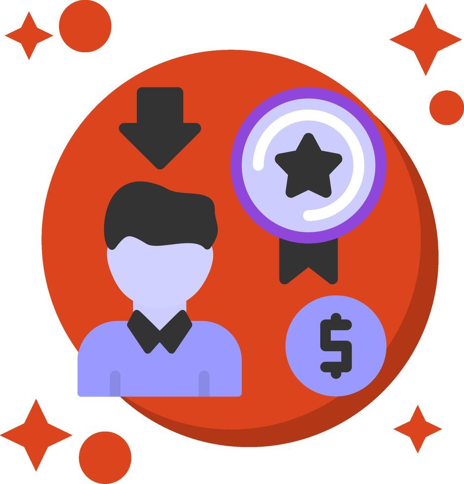 Perks Tailed Color Icon vector