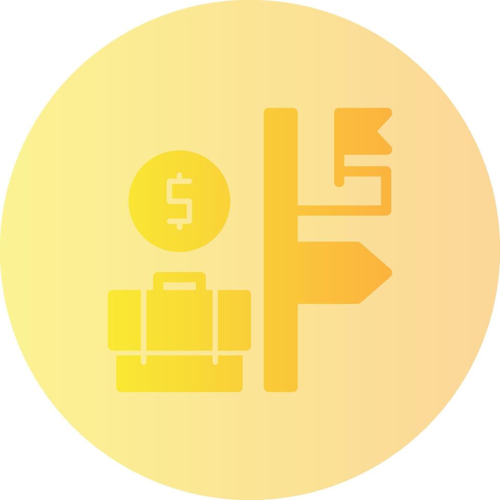 Career Path Gradient Circle Icon vector