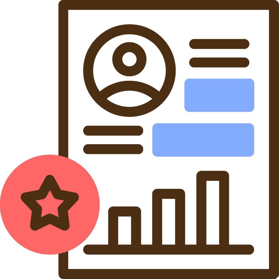 Performance Review Color Filled Icon vector