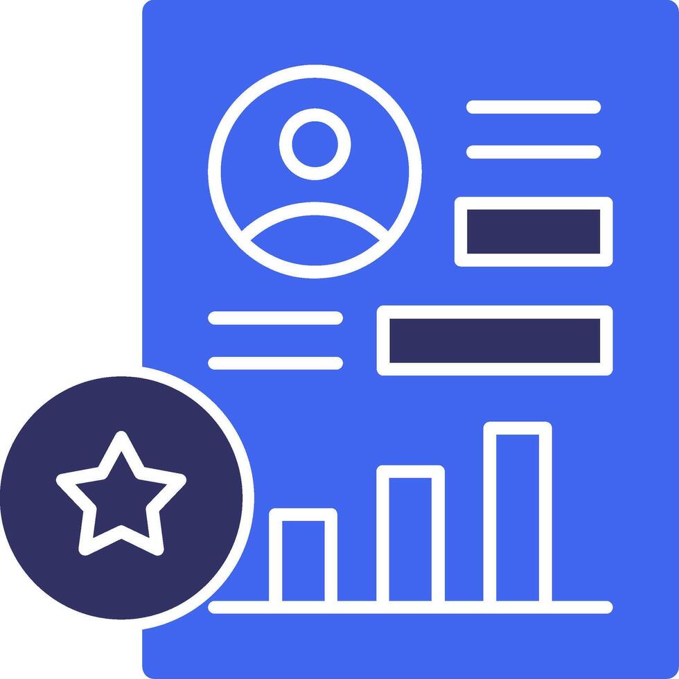 Performance Review Solid Two Color Icon vector