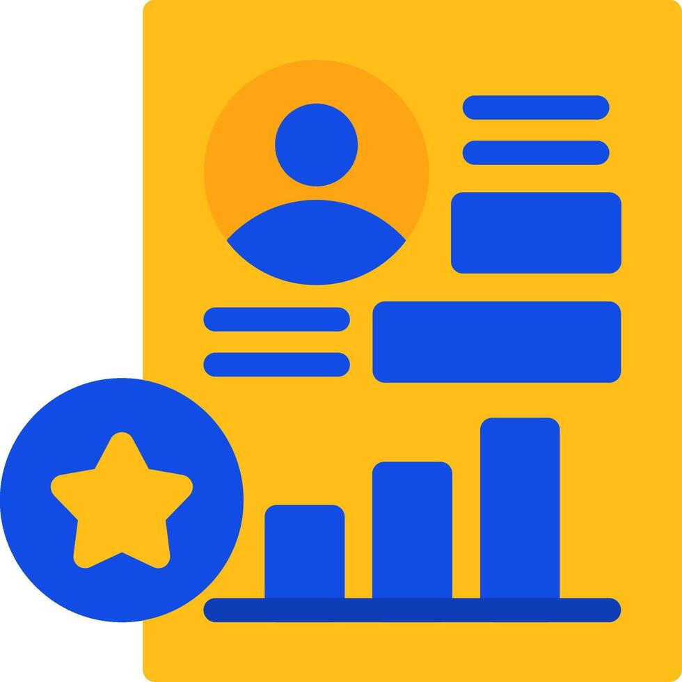Performance Review Flat Two color Icon vector