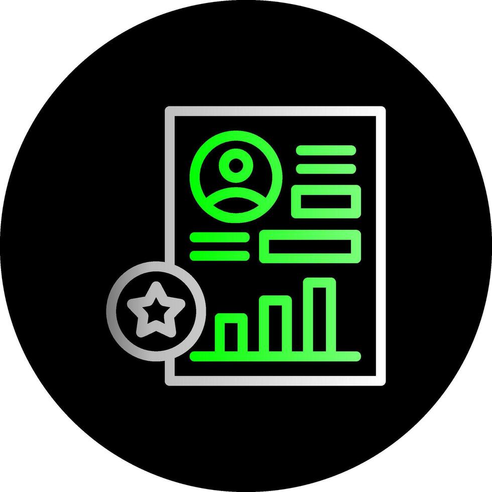 Performance Review Dual Gradient Circle Icon vector