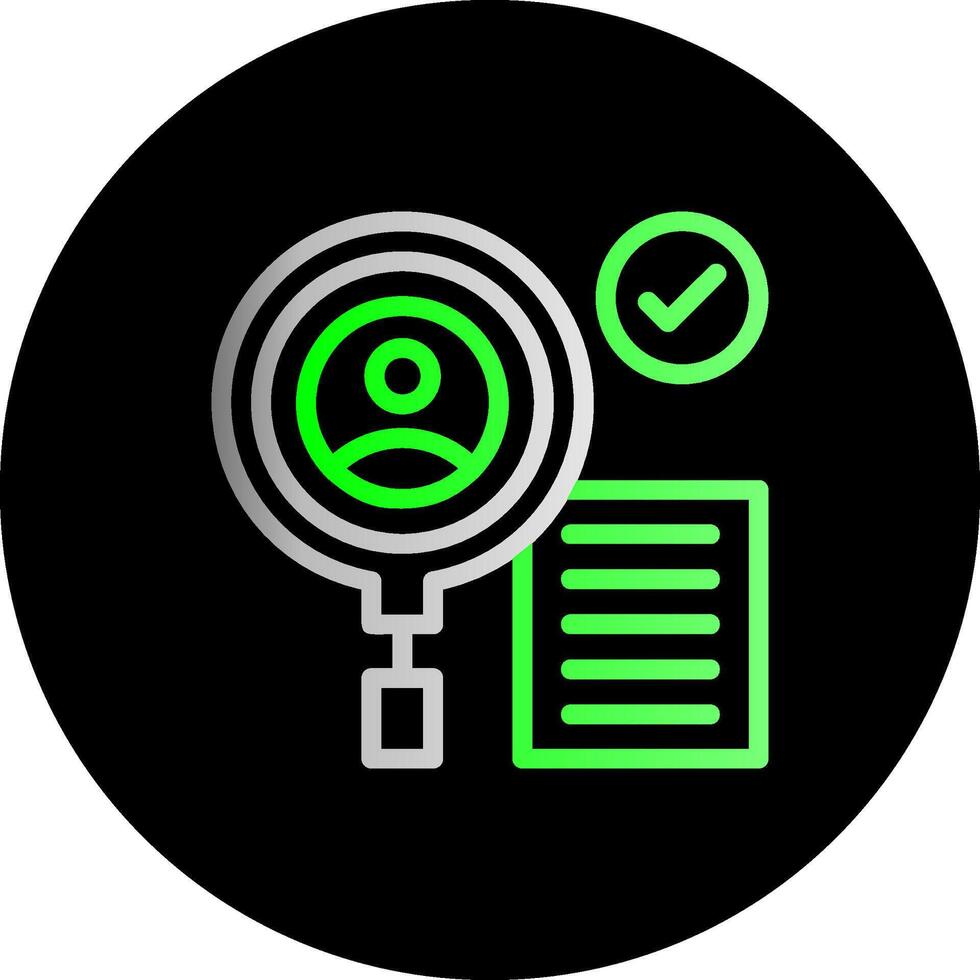 Background Check Dual Gradient Circle Icon vector