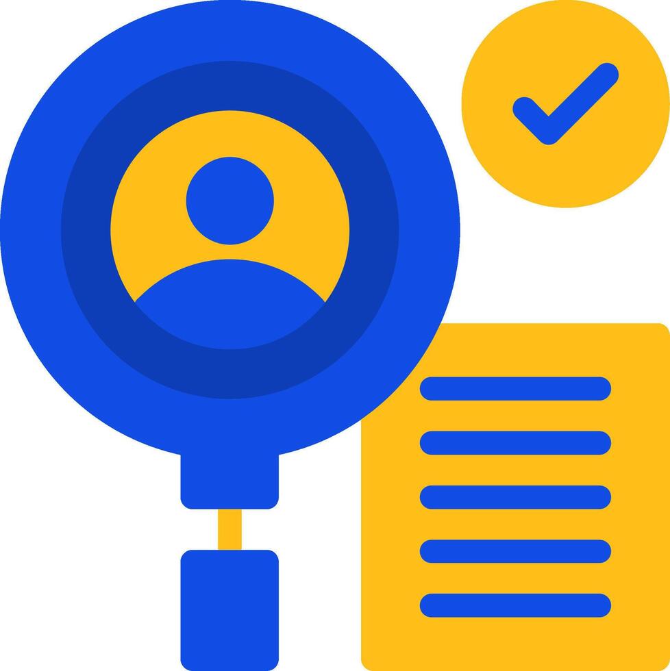 Background Check Flat Two color Icon vector