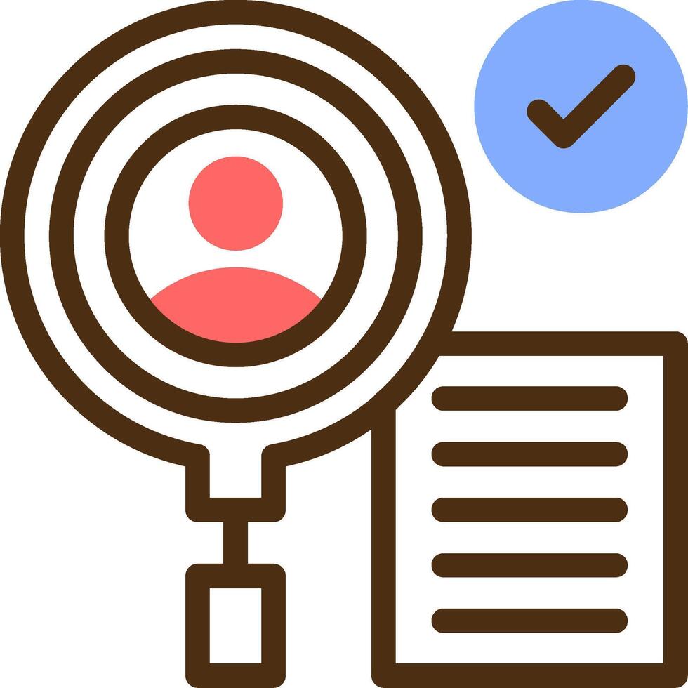 Background Check Color Filled Icon vector