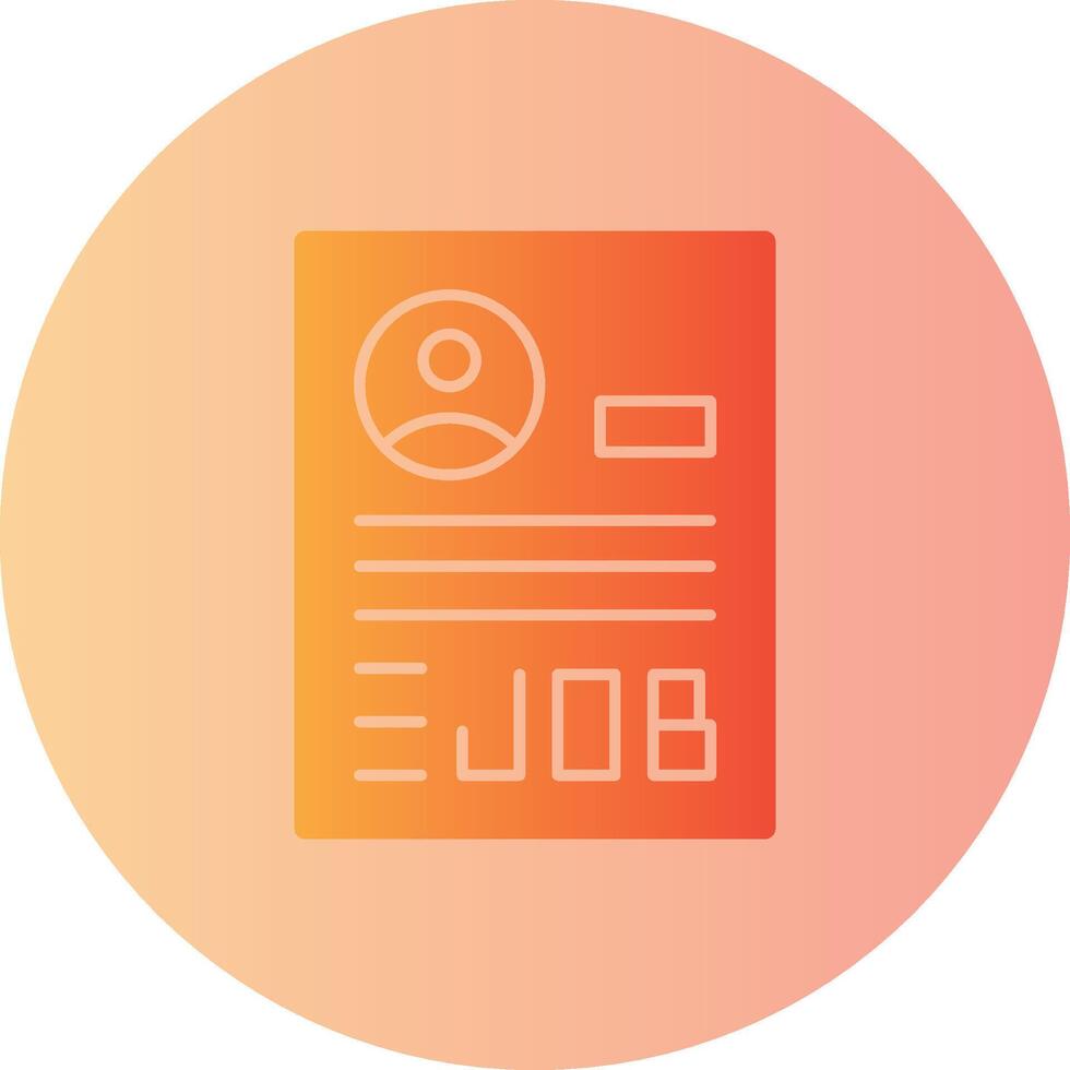 Job Description Gradient Circle Icon vector