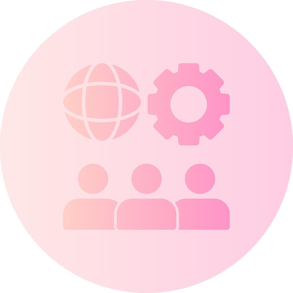 Company Culture Gradient Circle Icon vector