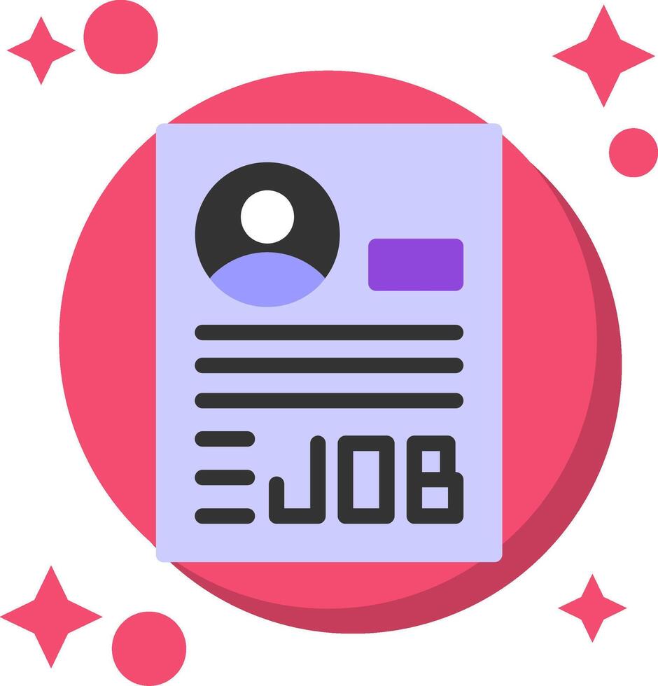 Job Description Tailed Color Icon vector