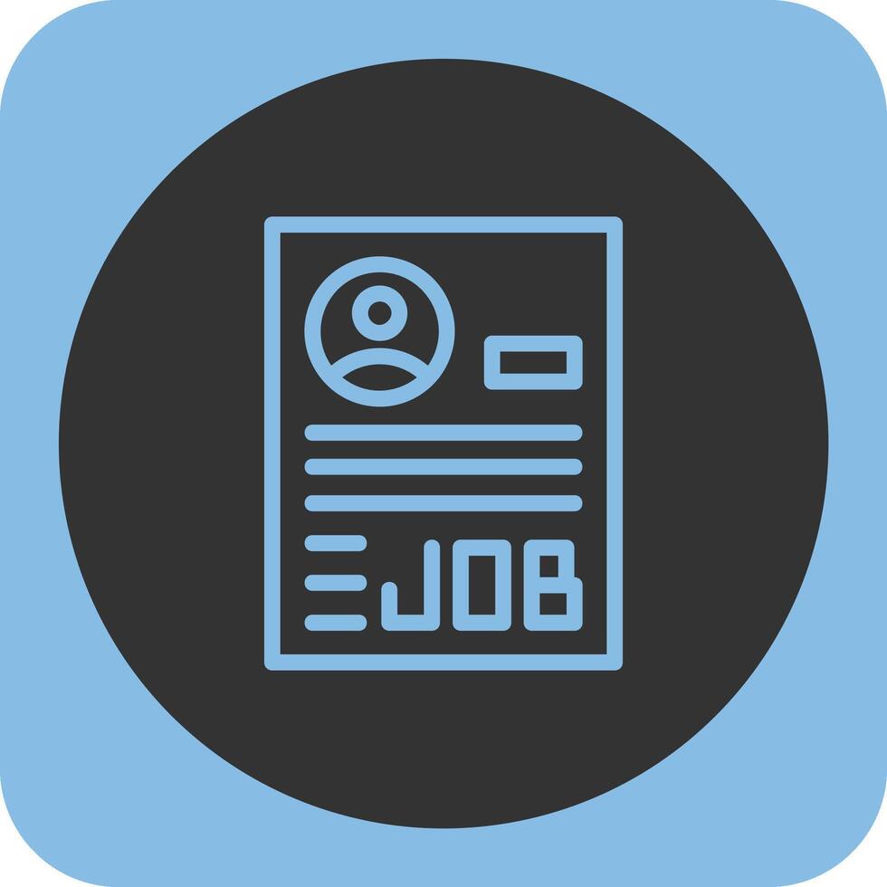 Job Description Linear Round Icon vector