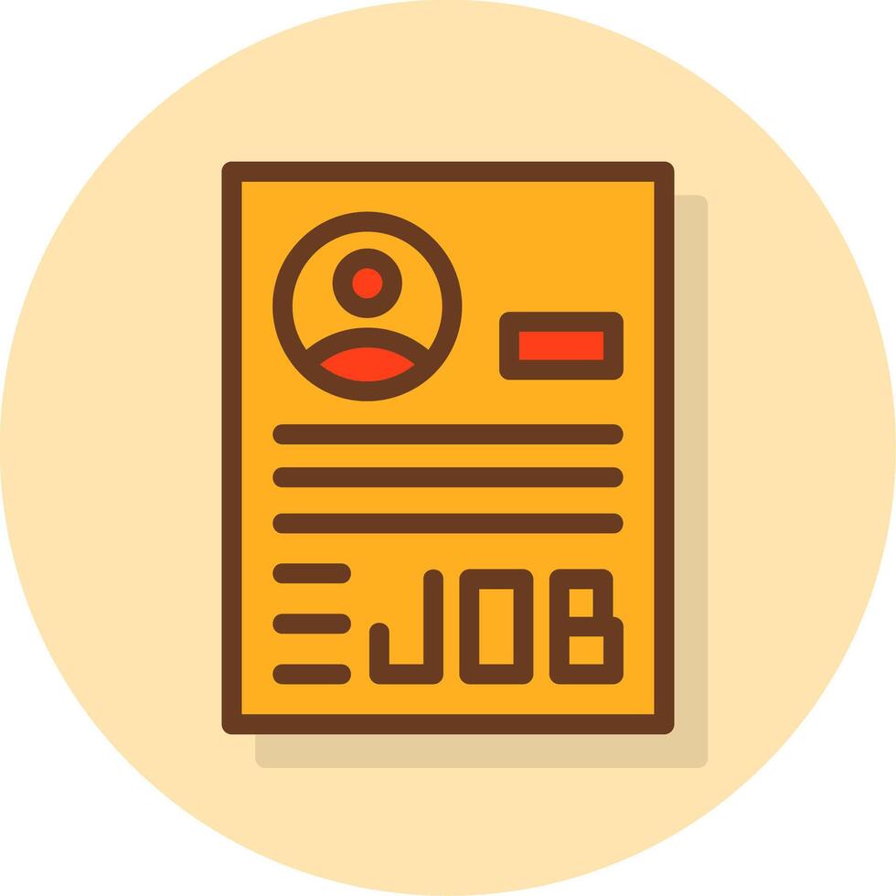 Job Description Filled Shadow Cirlce Icon vector