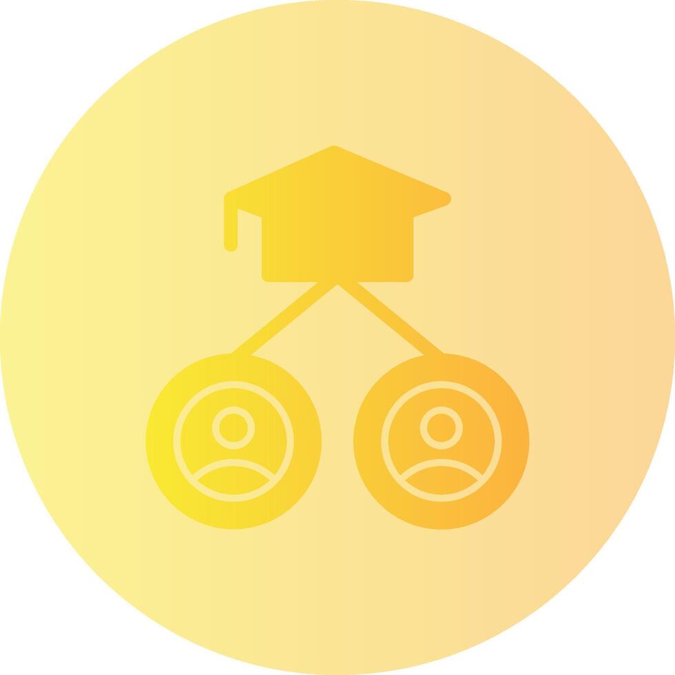 Alumni Network Gradient Circle Icon vector