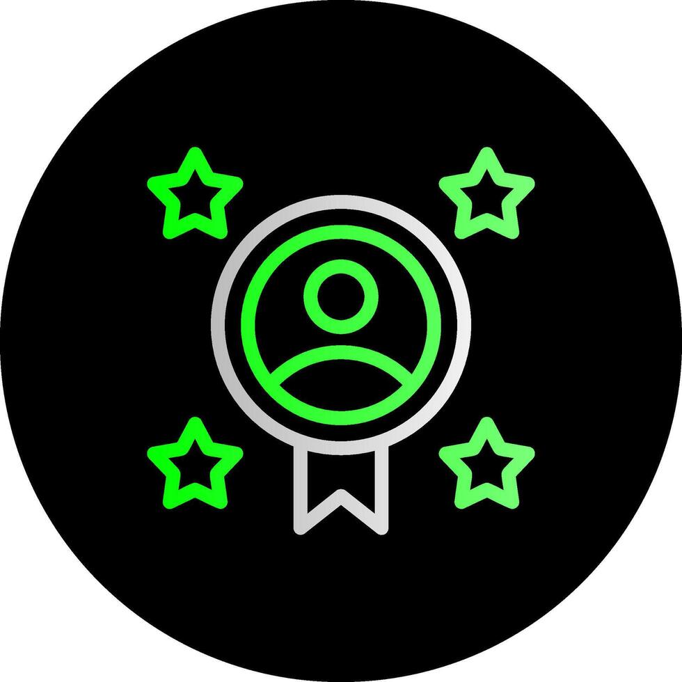 Employee of the Month Dual Gradient Circle Icon vector