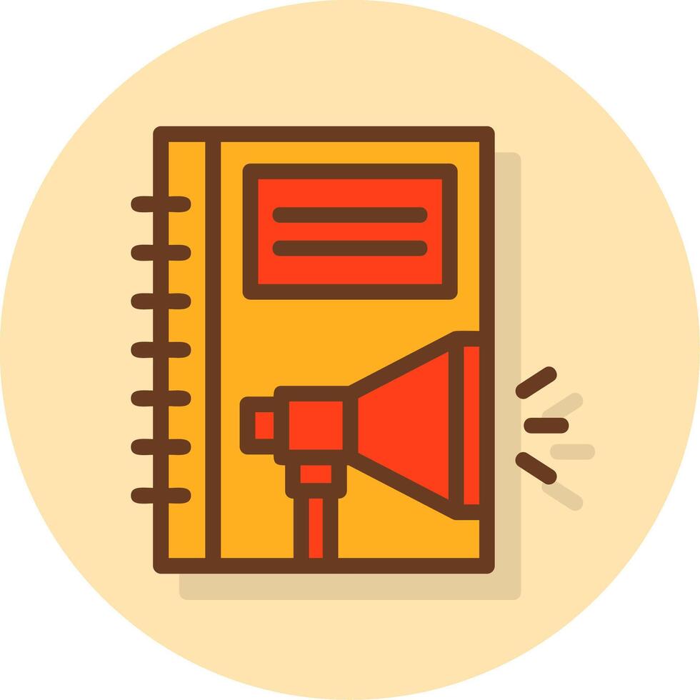 Employee Handbook Filled Shadow Cirlce Icon vector