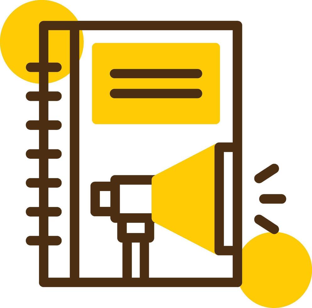 Employee Handbook Yellow Lieanr Circle Icon vector