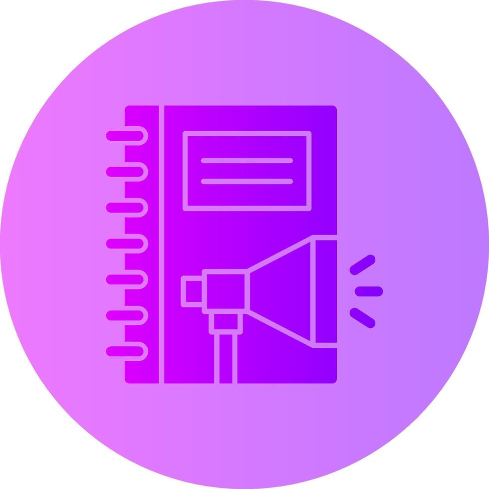 Employee Handbook Gradient Circle Icon vector