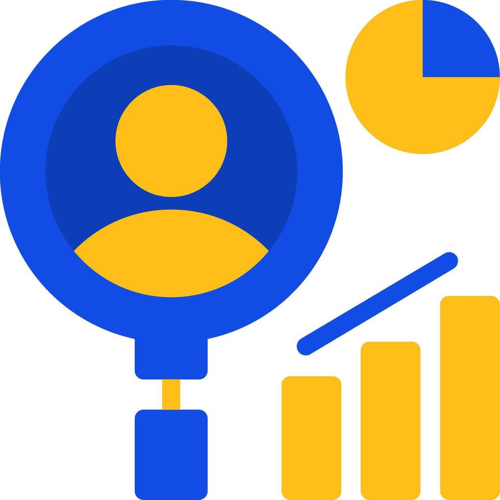 Recruitment Analytics Flat Two color Icon vector