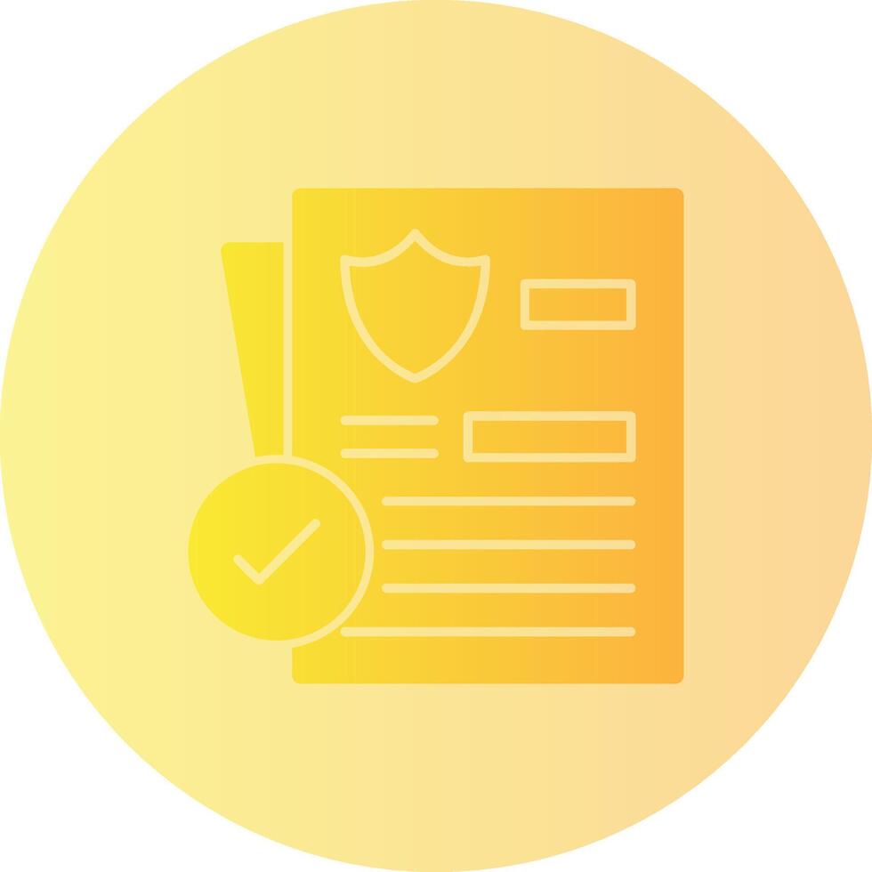 Legal Compliance Gradient Circle Icon vector