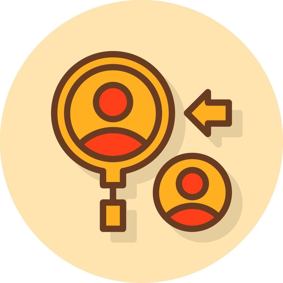 Talent Acquisition Filled Shadow Cirlce Icon vector