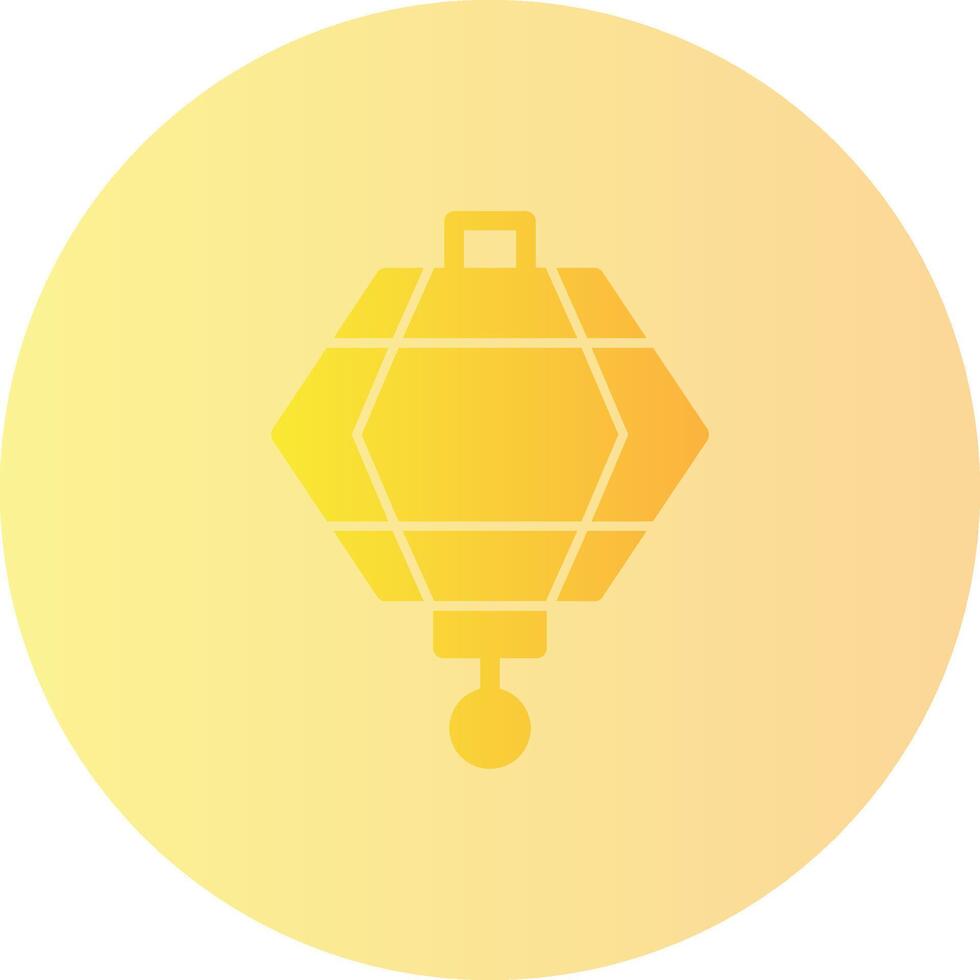 Lantern Gradient Circle Icon vector