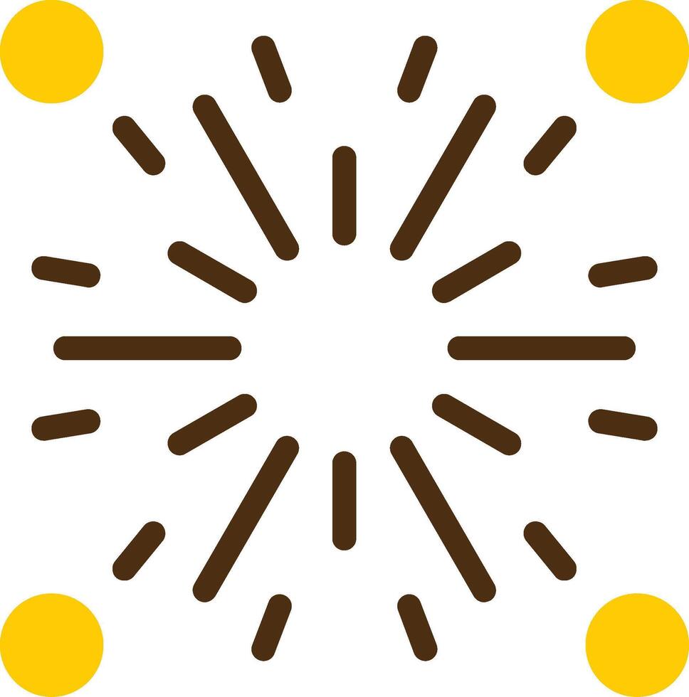Firecracker Yellow Lieanr Circle Icon vector