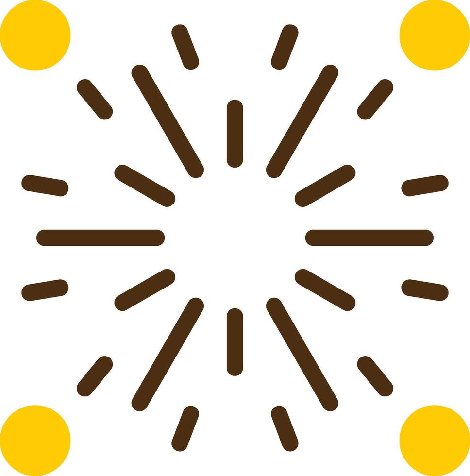 Firecracker Yellow Lieanr Circle Icon vector