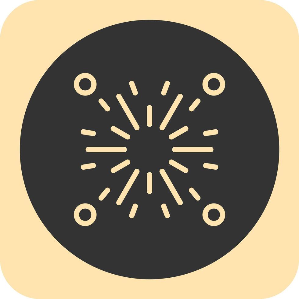 Firecracker Linear Round Icon vector