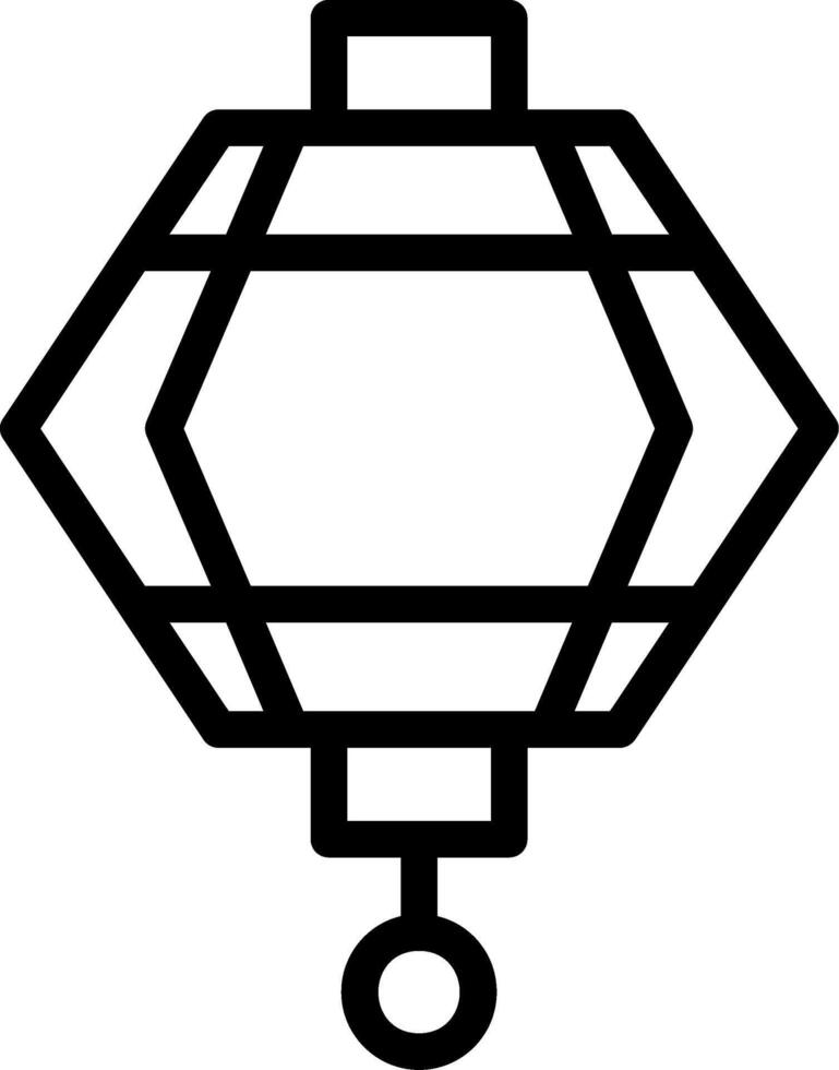 Lantern Line Icon vector