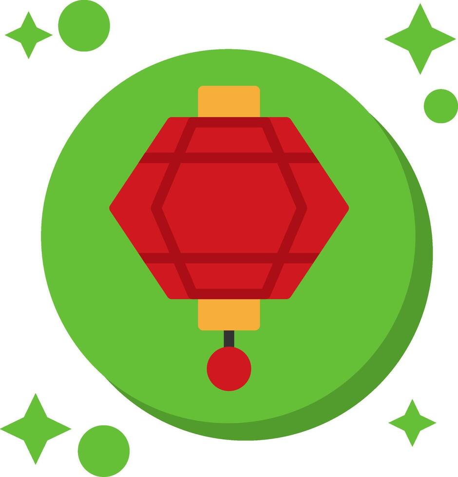 Lantern Tailed Color Icon vector