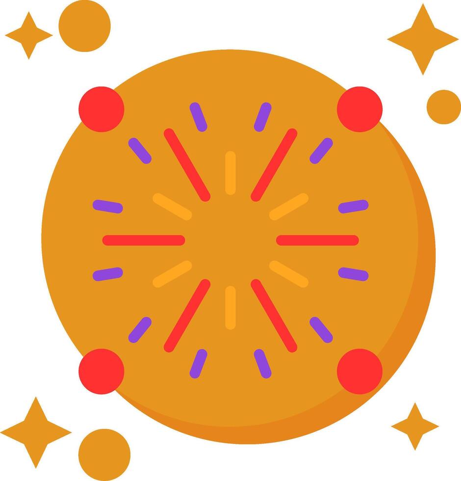 Firecracker Tailed Color Icon vector