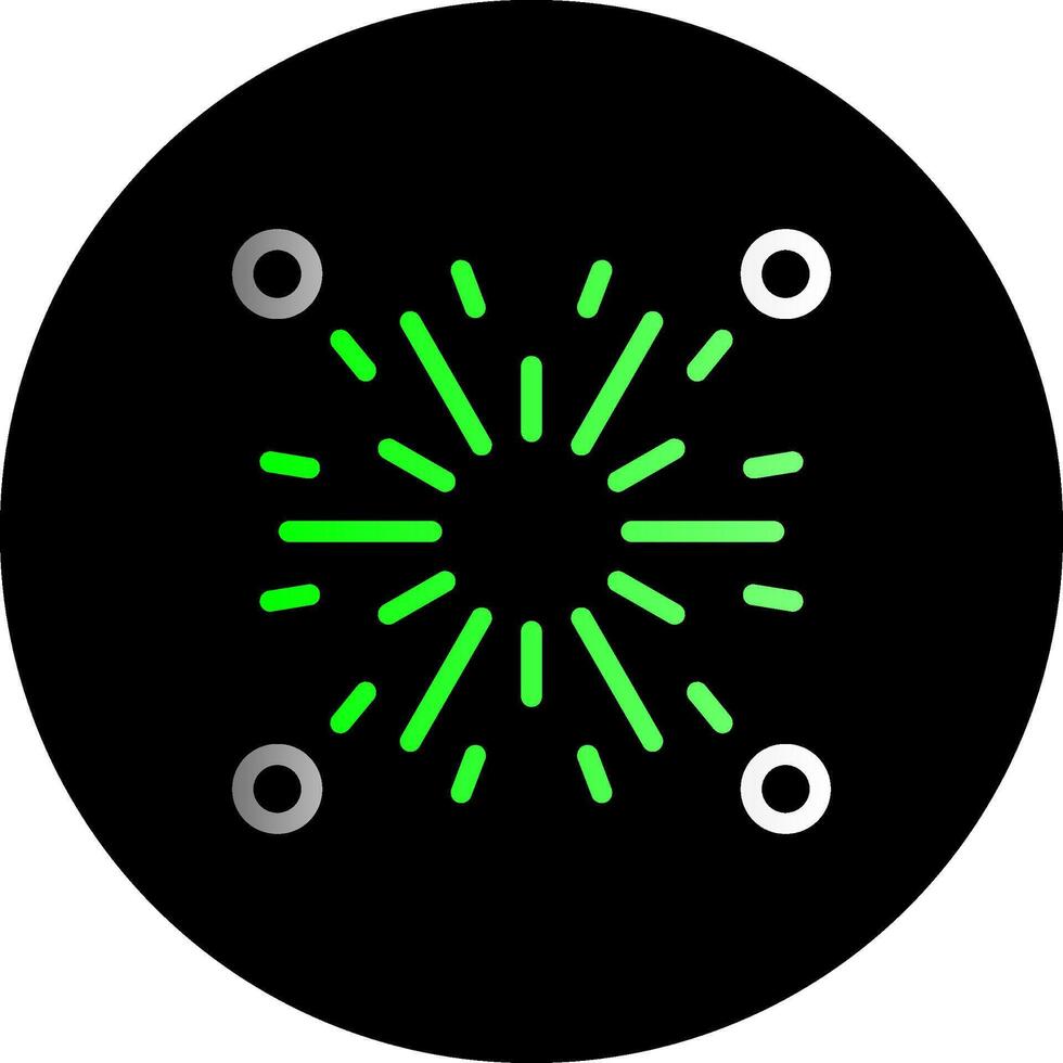 Firecracker Dual Gradient Circle Icon vector