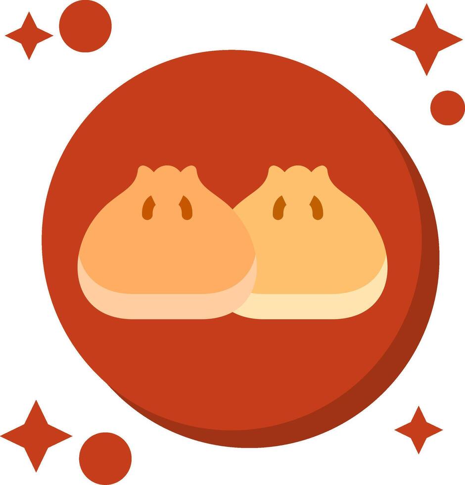 Dumpling Tailed Color Icon vector