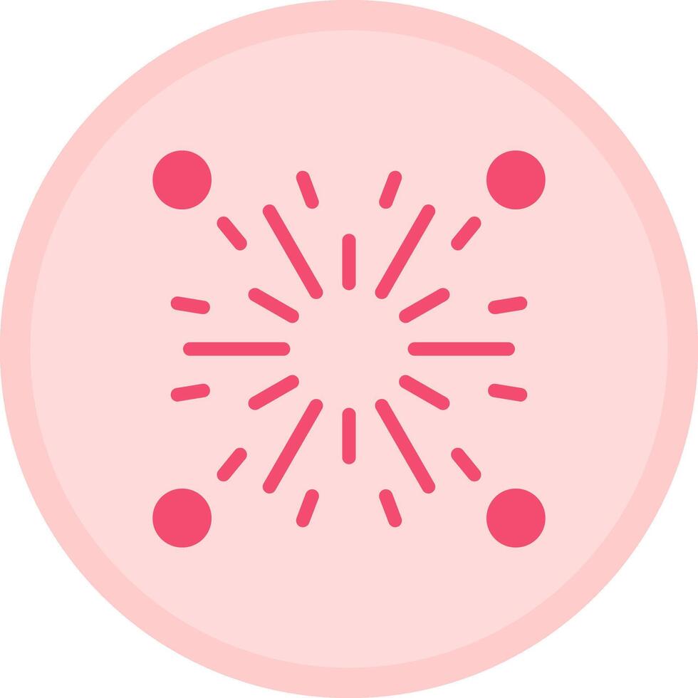 Firecracker Multicolor Circle Icon vector