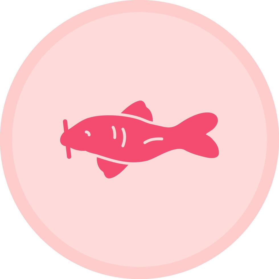 pescado multicolor circulo icono vector