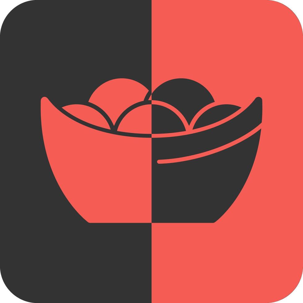 Tangyuan Red Inverse Icon vector
