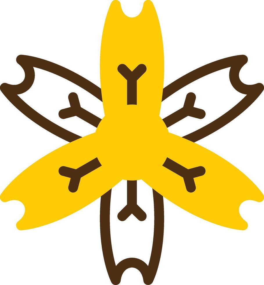 Plum Blossom Yellow Lieanr Circle Icon vector