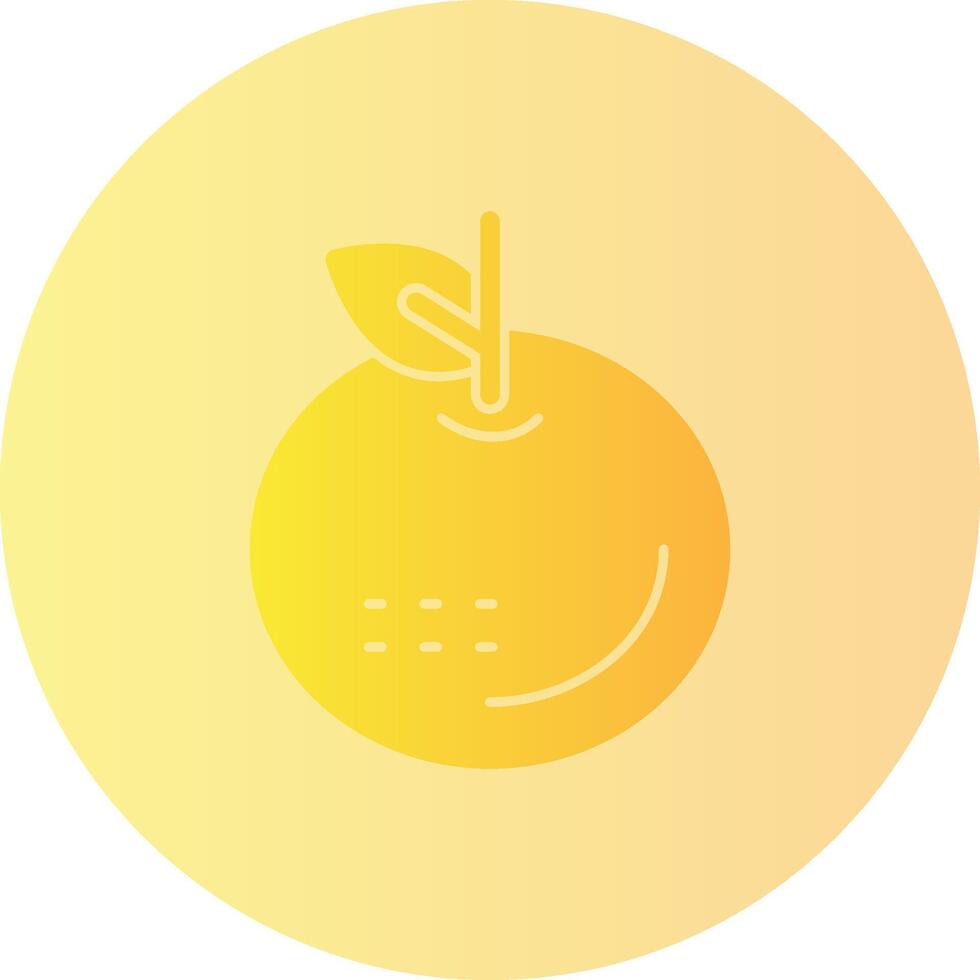 Tangerine Gradient Circle Icon vector