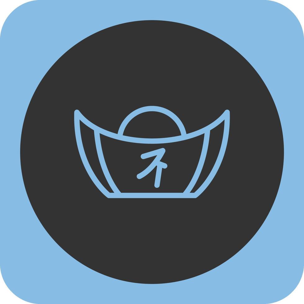 Yuanbao Linear Round Icon vector