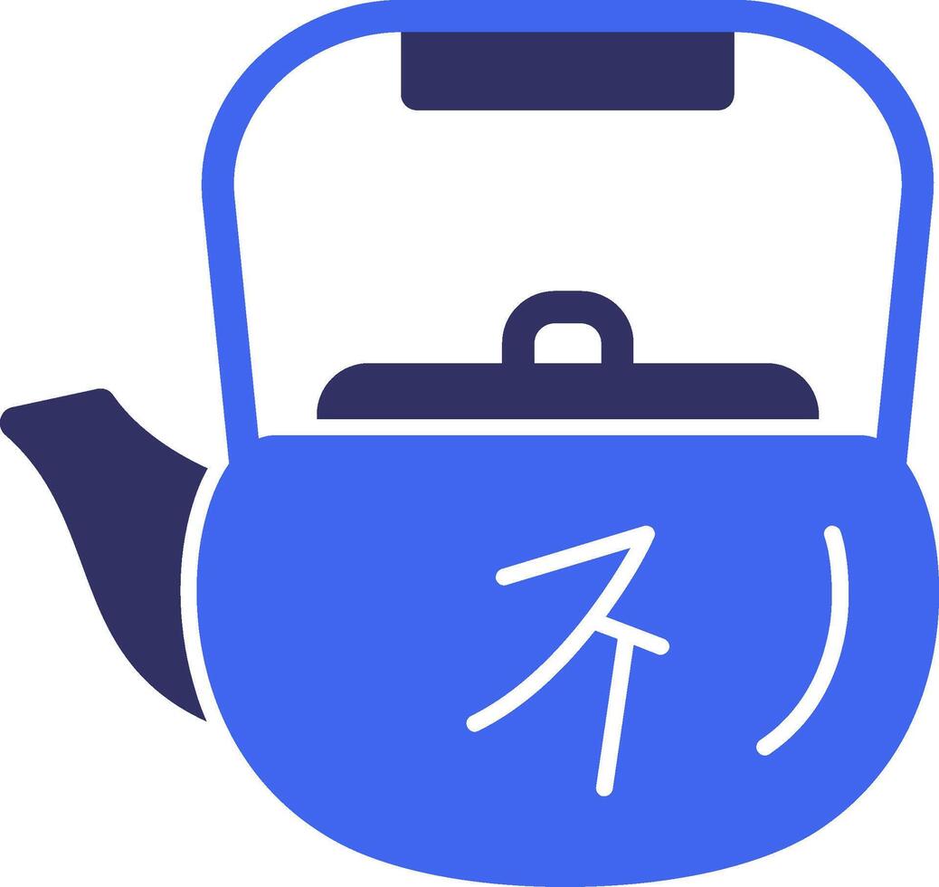 Tea Pot Solid Two Color Icon vector