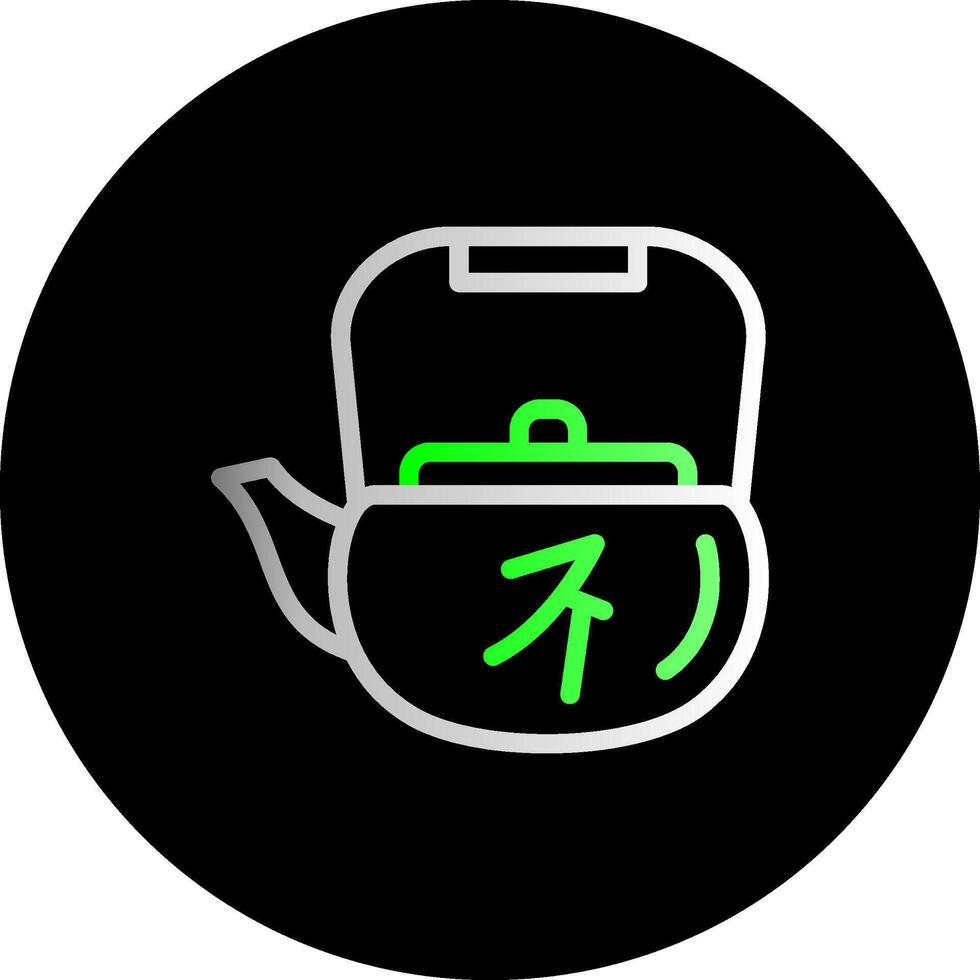 Tea Pot Dual Gradient Circle Icon vector
